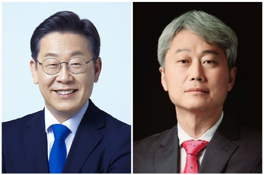 이재명(왼쪽) 더불어민주당 대표와 국민의힘 비전전략실장을 지낸 김근식 경남대학교 정치외교학과 교수. <김근식 SNS, 민주당 제공>